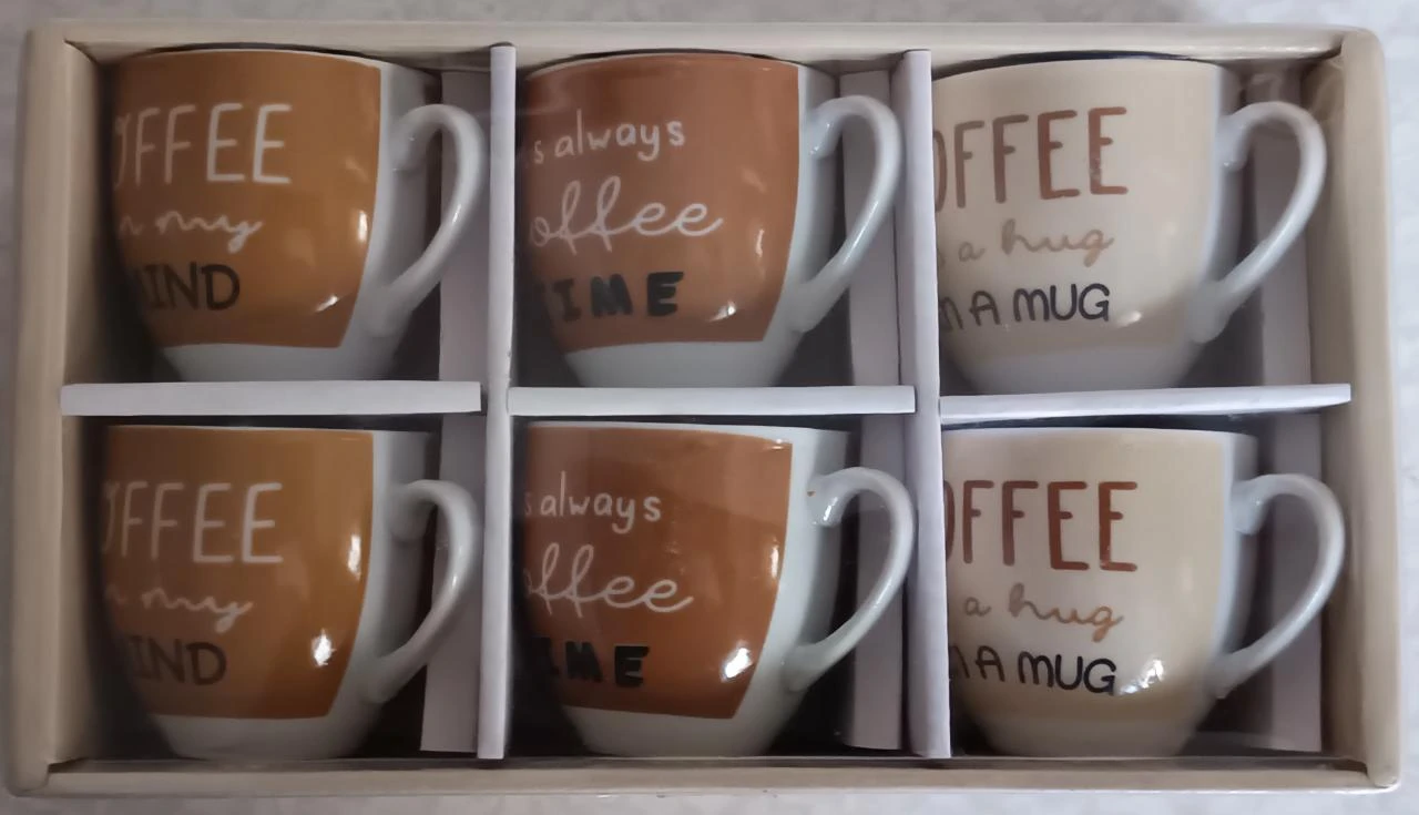 ☕ Lot de 6 Tasses à Café / Espresso (Neuves)